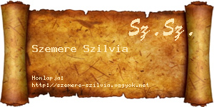 Szemere Szilvia névjegykártya